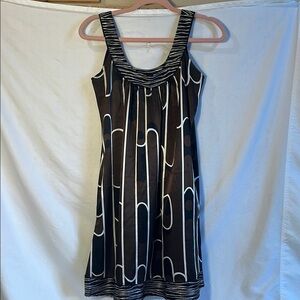 BCBGMaxAzria Black and White Mini Sundress
